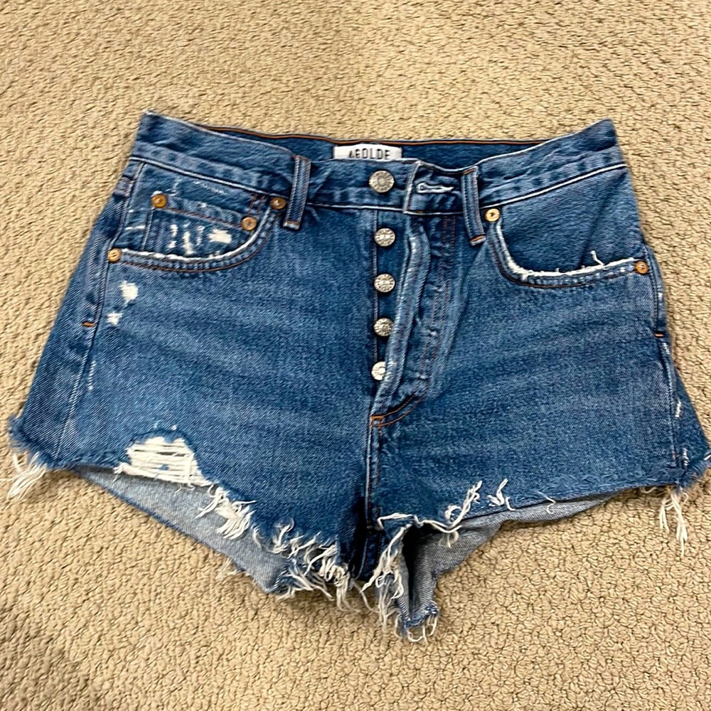 Distressed denim shorts AGOLDE